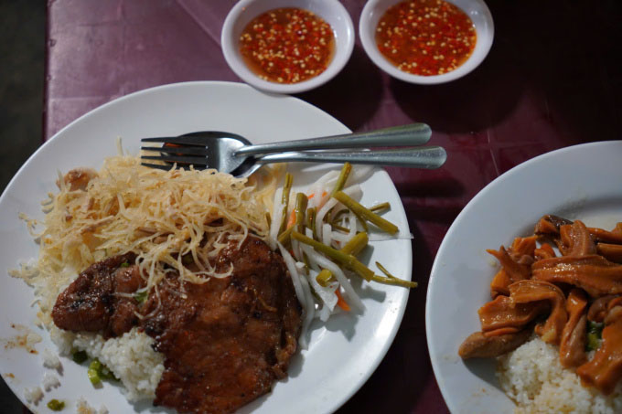 late night broken rice in saigon